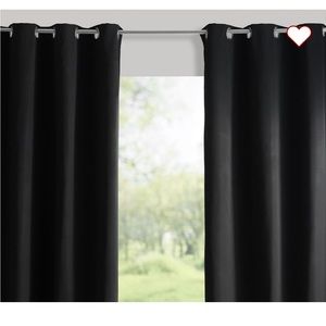 Pottery Barn Sunbrella Outdoor Grommet Curtain 50”Wx124”L Black